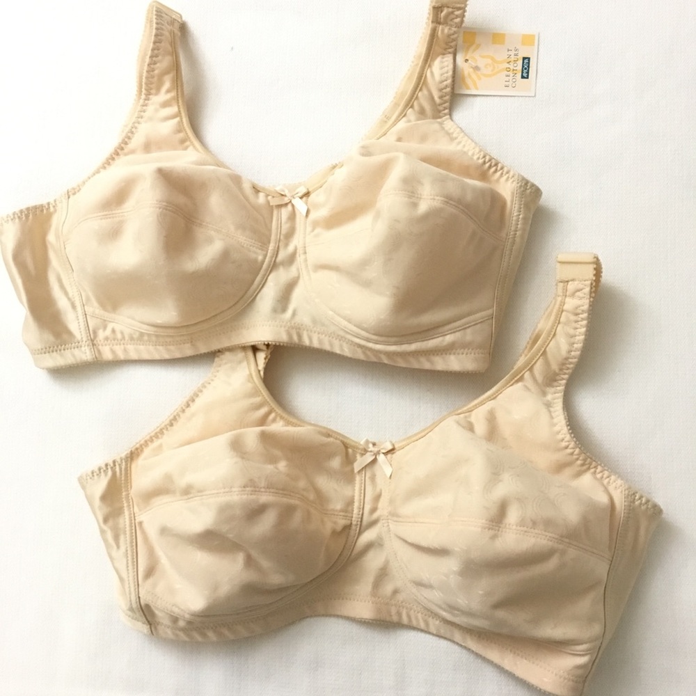 Two Amoena Bella 2114 Soft Cup Wire-Free Bra Pair